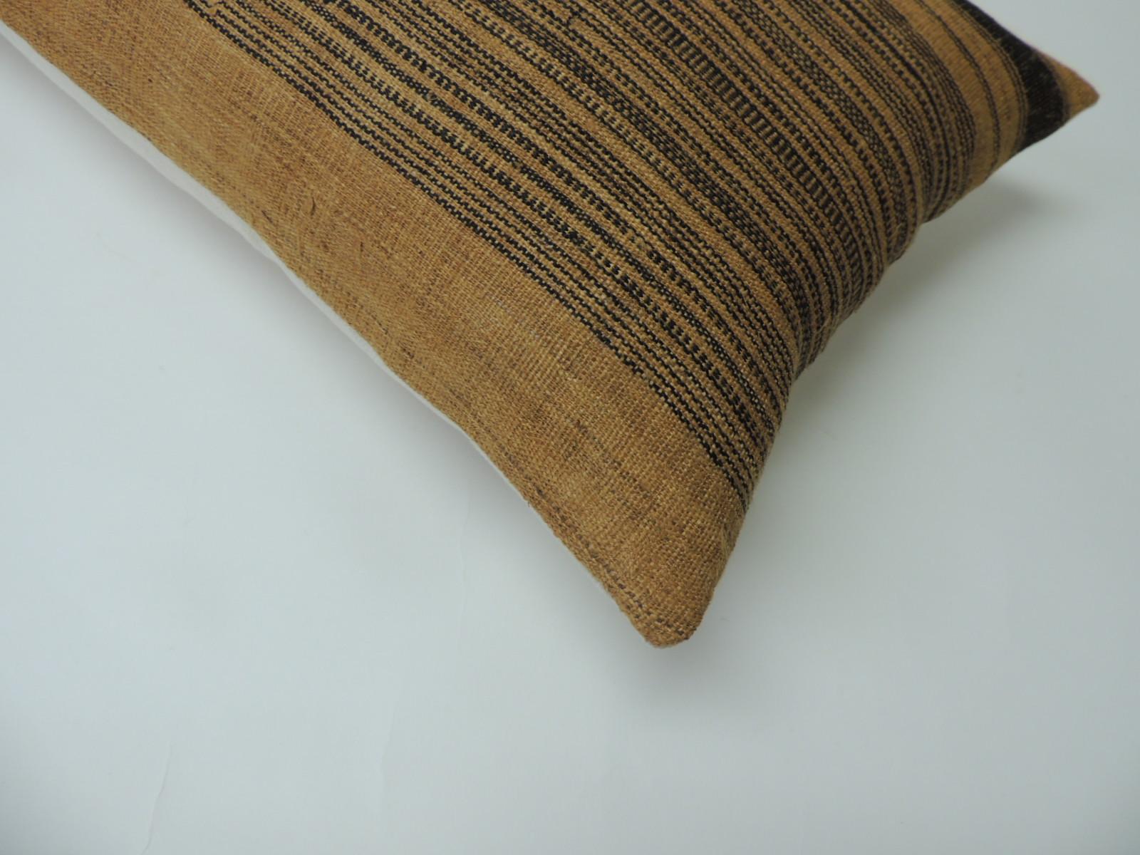 Asian orange and brown woven 
