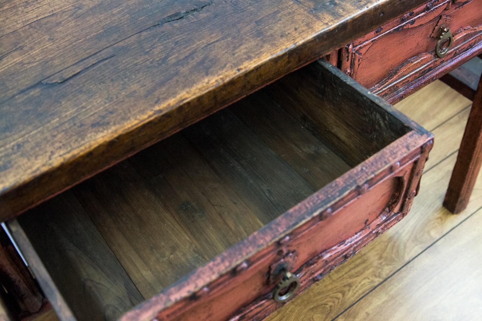 Chinese Asian Painted Console Table