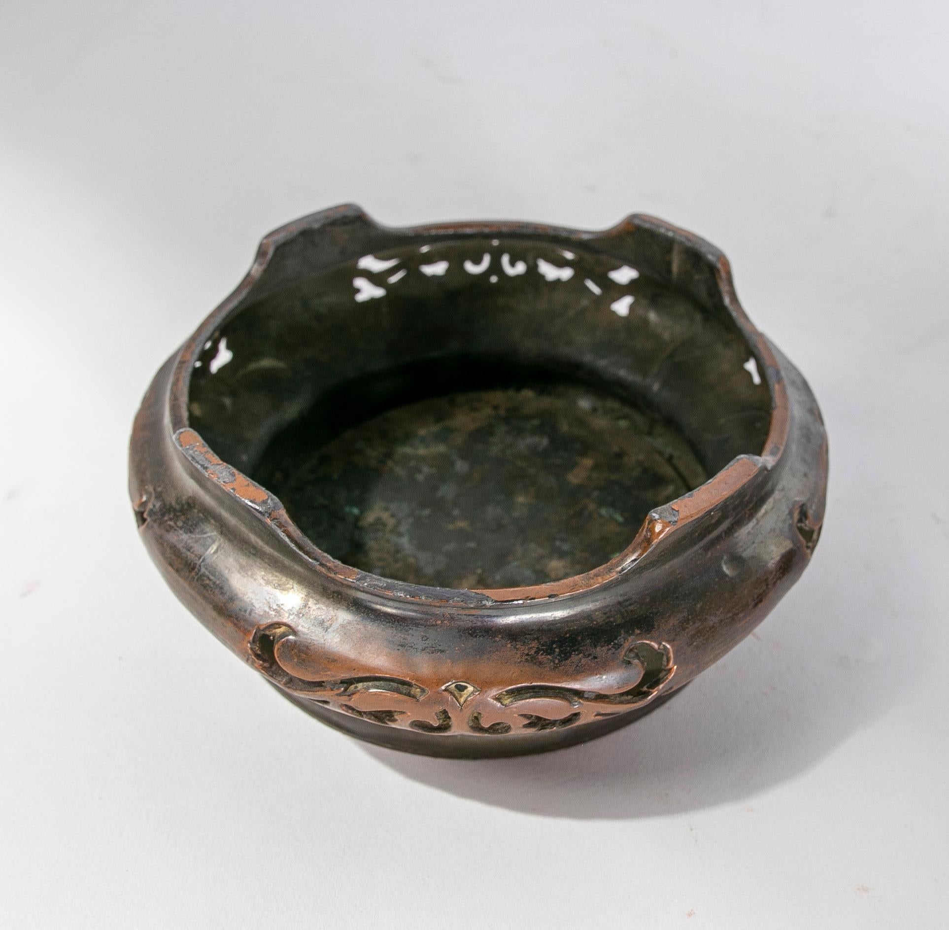 Asian Pair of Bronze Bases for Ceramics 4