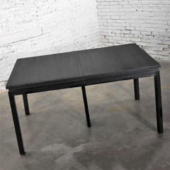 1960’s MCM Asian Parson Style Black Extension Dining Table