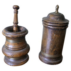 Asian Pestle and Mortar and Apothecary Jar
