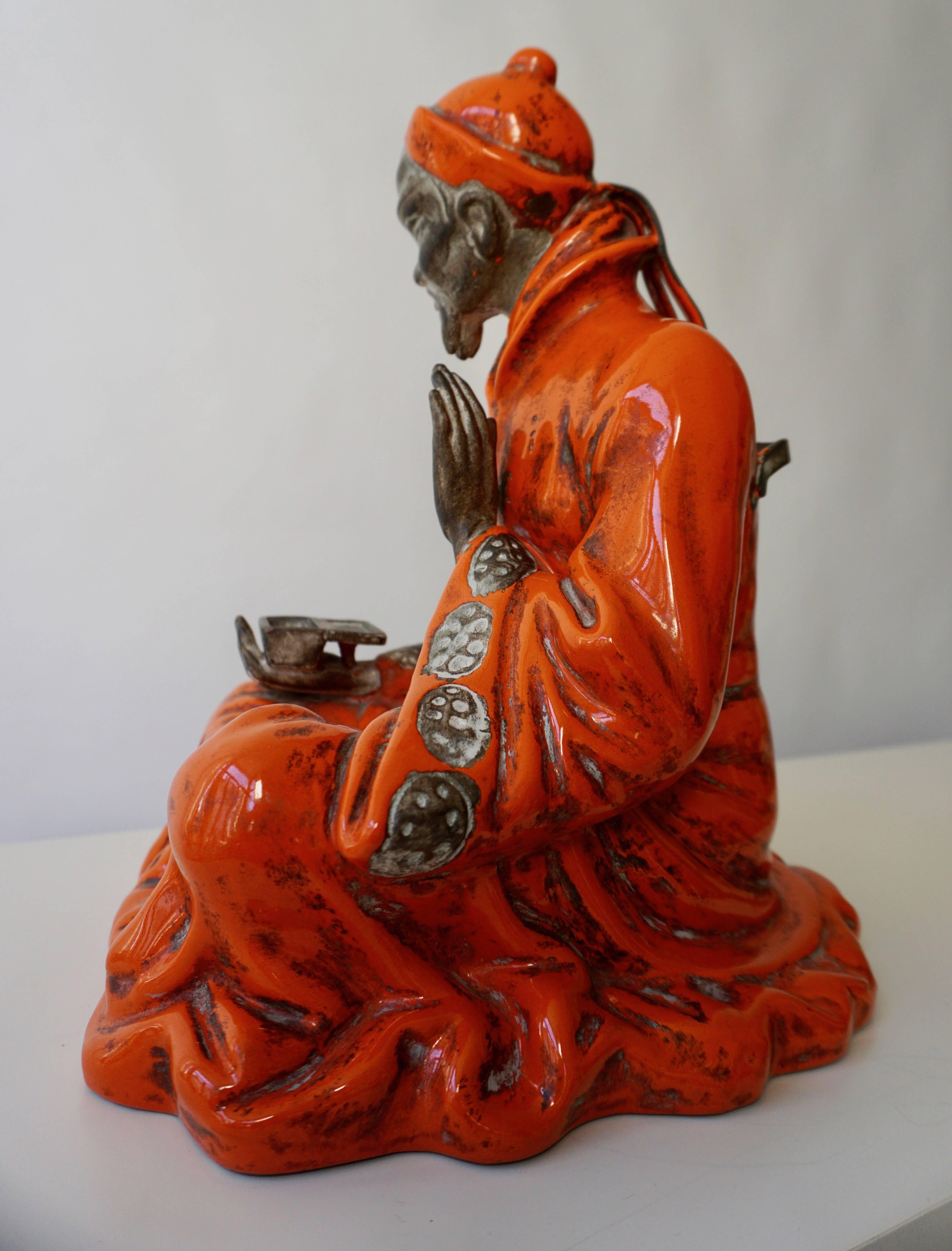 Asian Philosopher Table Lamp For Sale 5