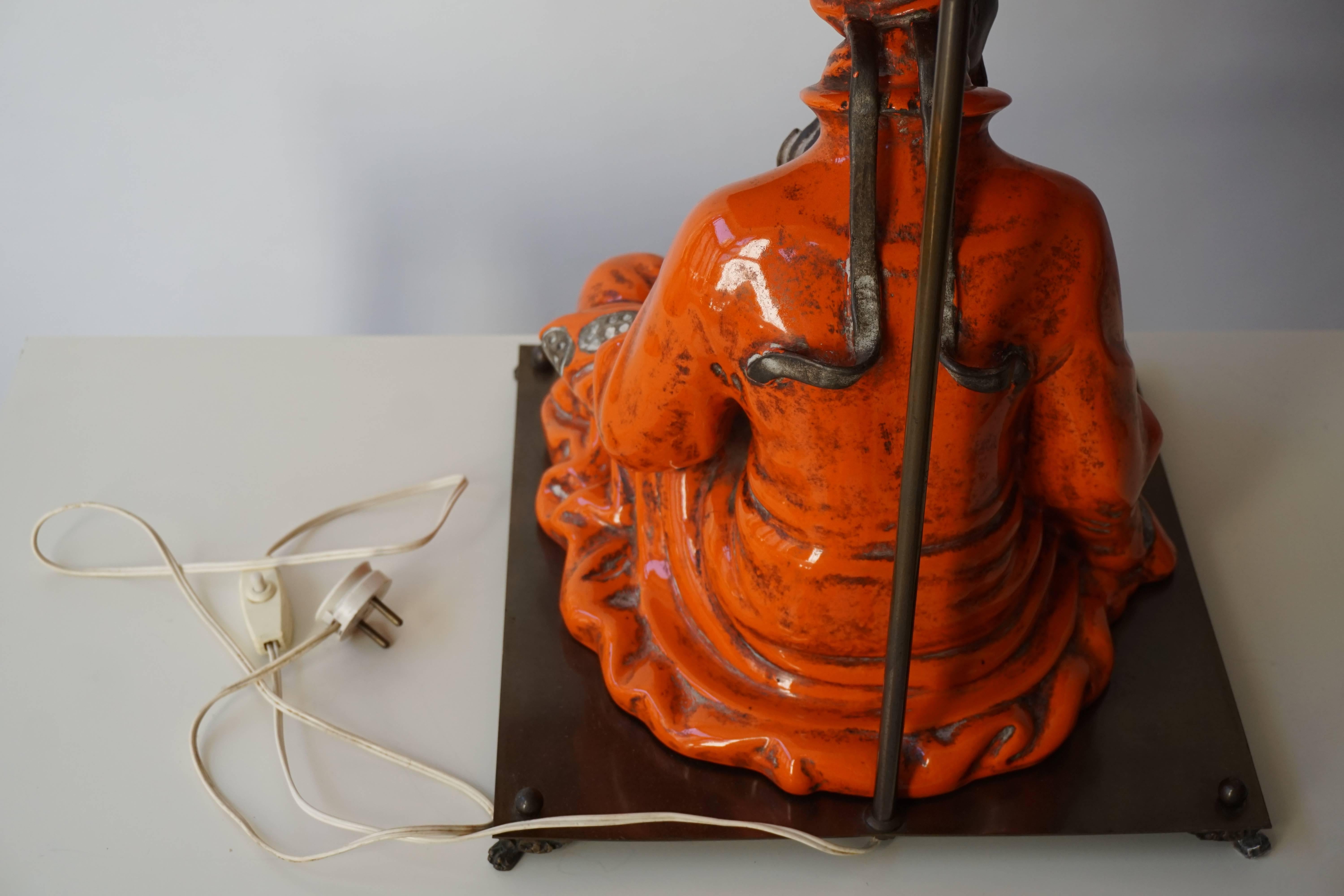 Asian Philosopher Table Lamp For Sale 10