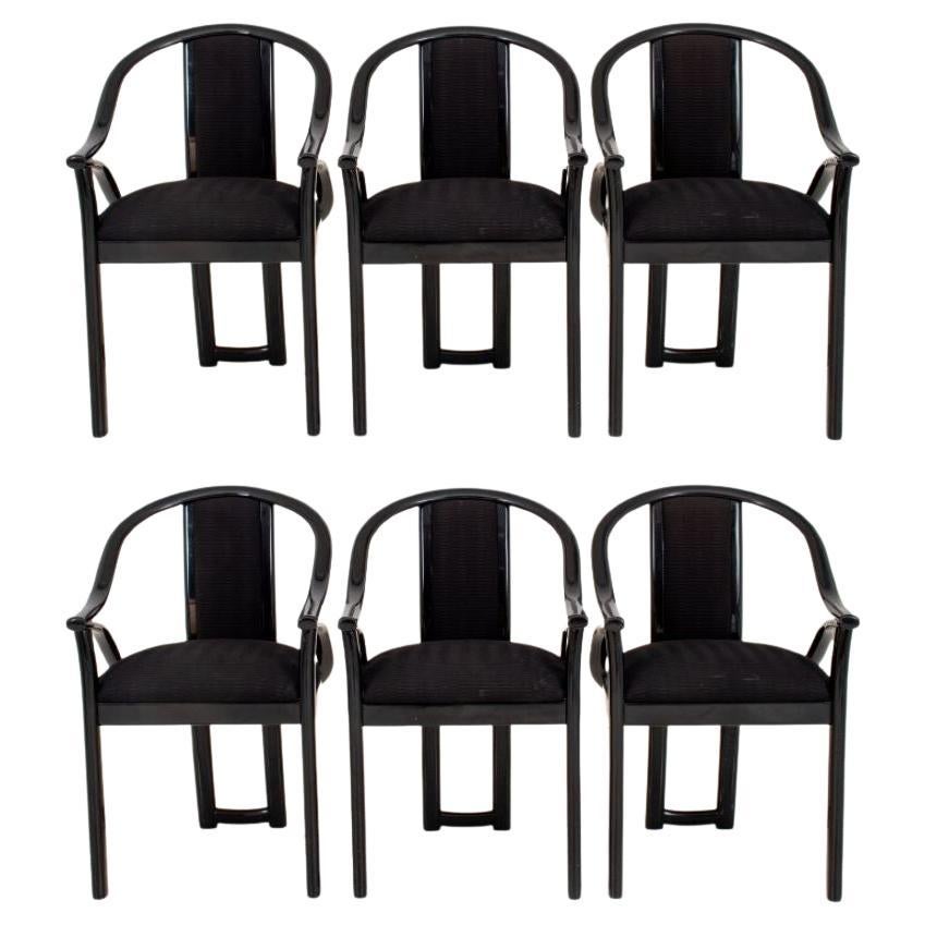 Asian Postmodern Lacquer Double Horseshoe Chairs 6