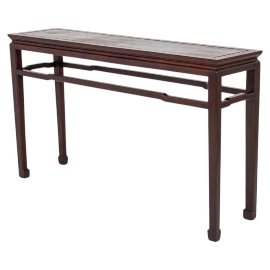 Asian Red Mahogany Console Table, Ming Style, 54"
