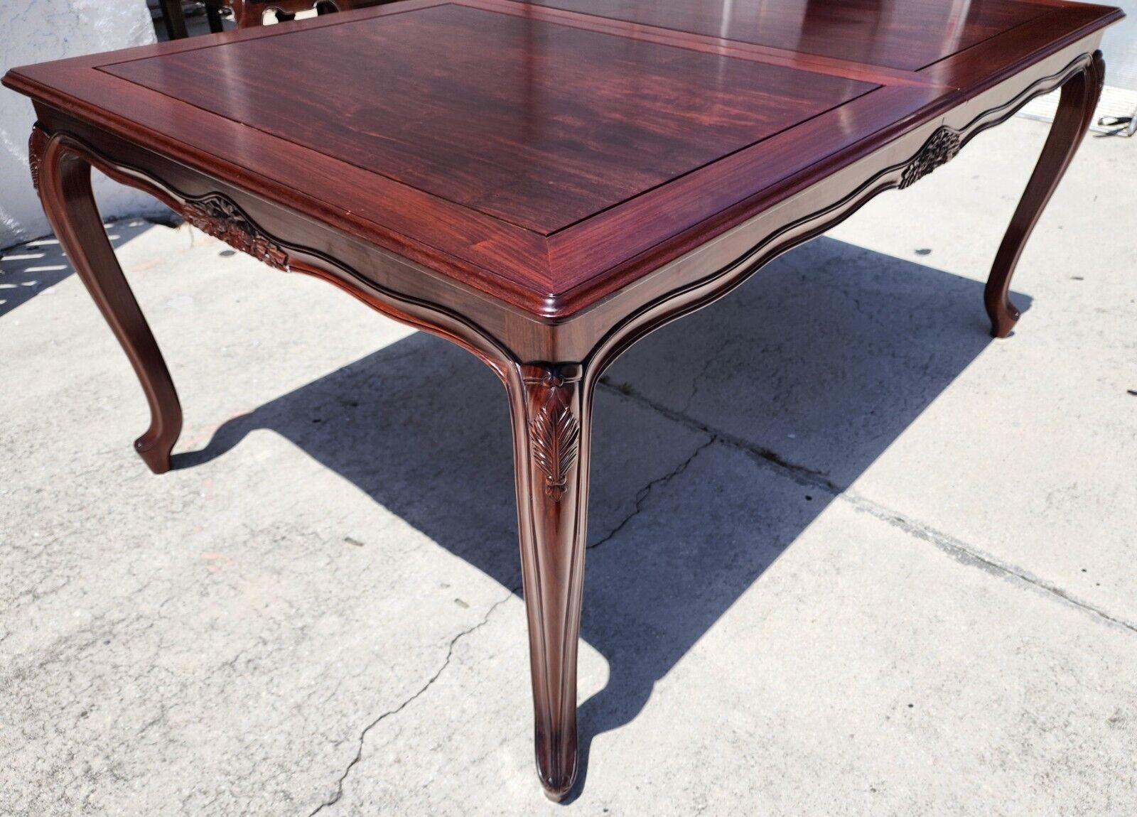 Asian Rosewood Dining Table Chinoiserie   In Good Condition In Lake Worth, FL