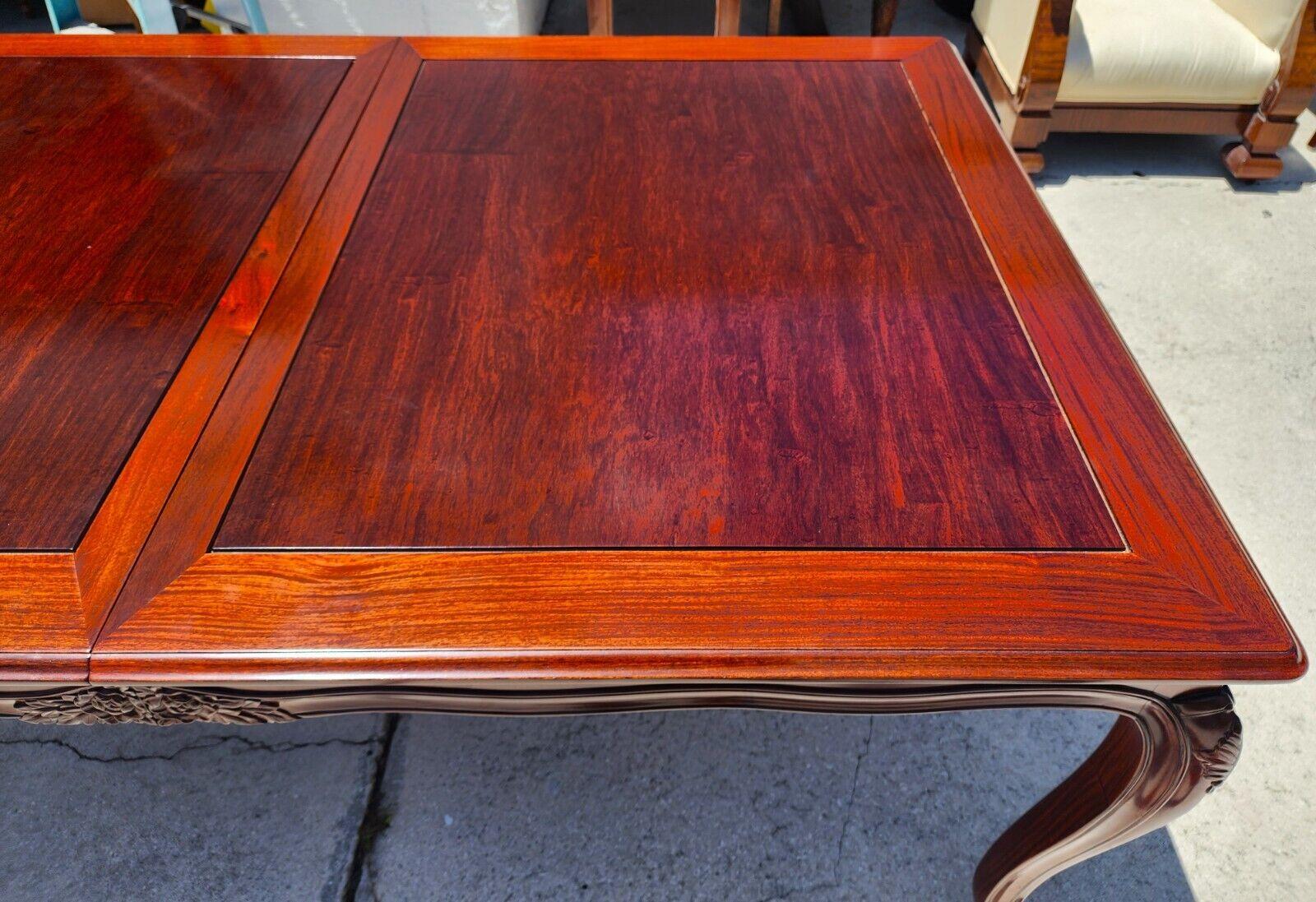 Late 20th Century Asian Rosewood Dining Table Chinoiserie  