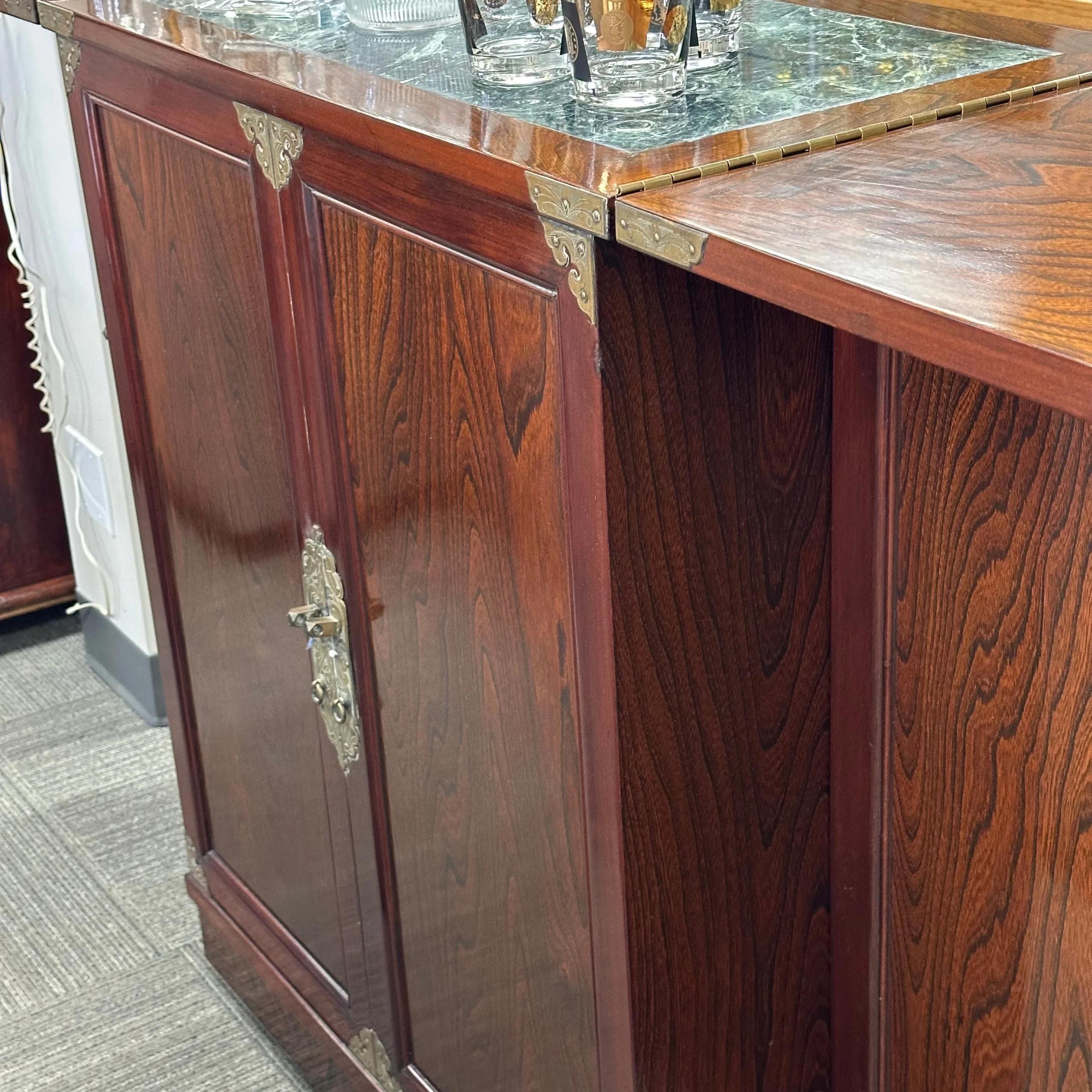 Bar double face asiatique rosewood en vente 2