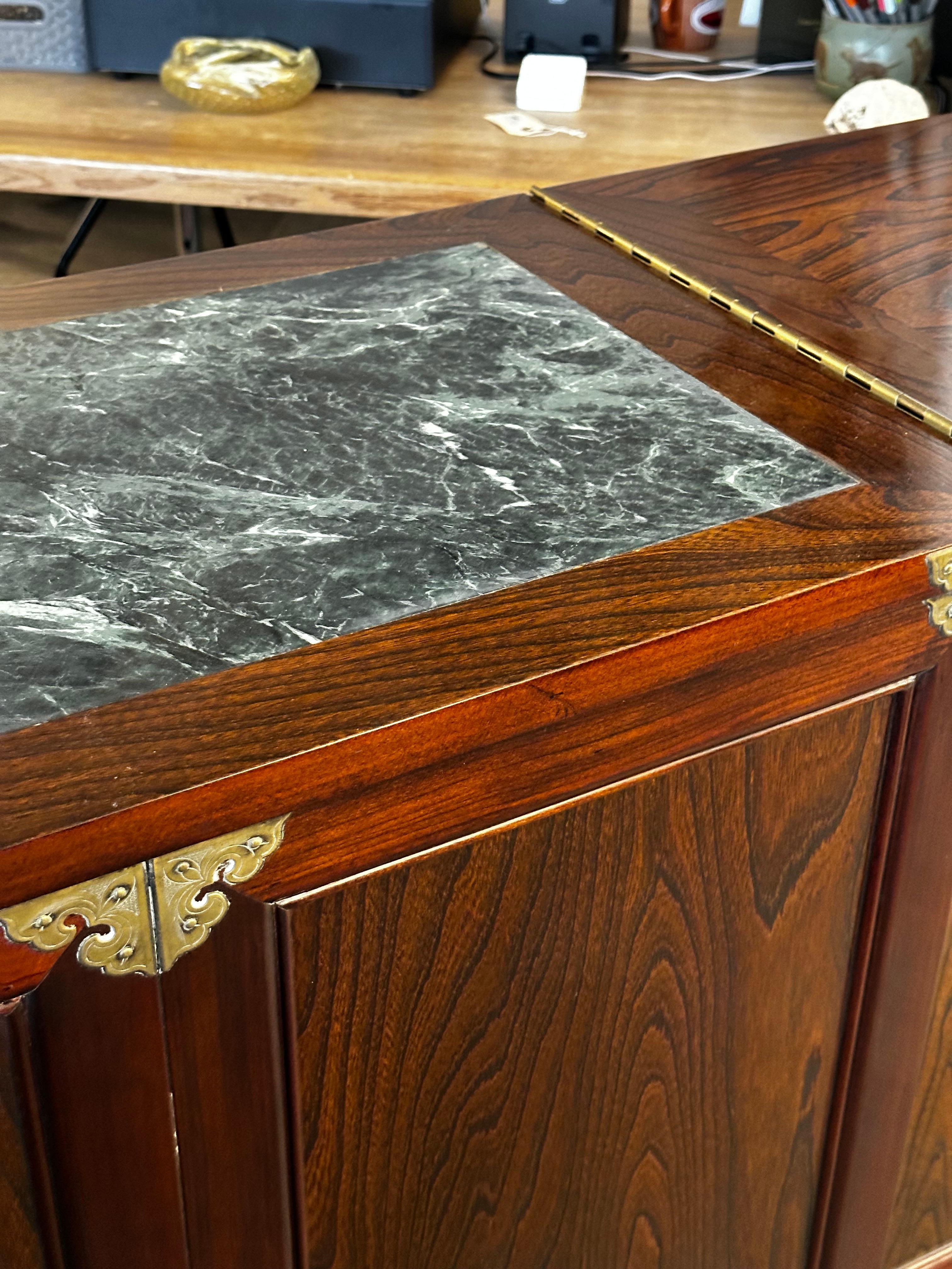 Bar double face asiatique rosewood en vente 3