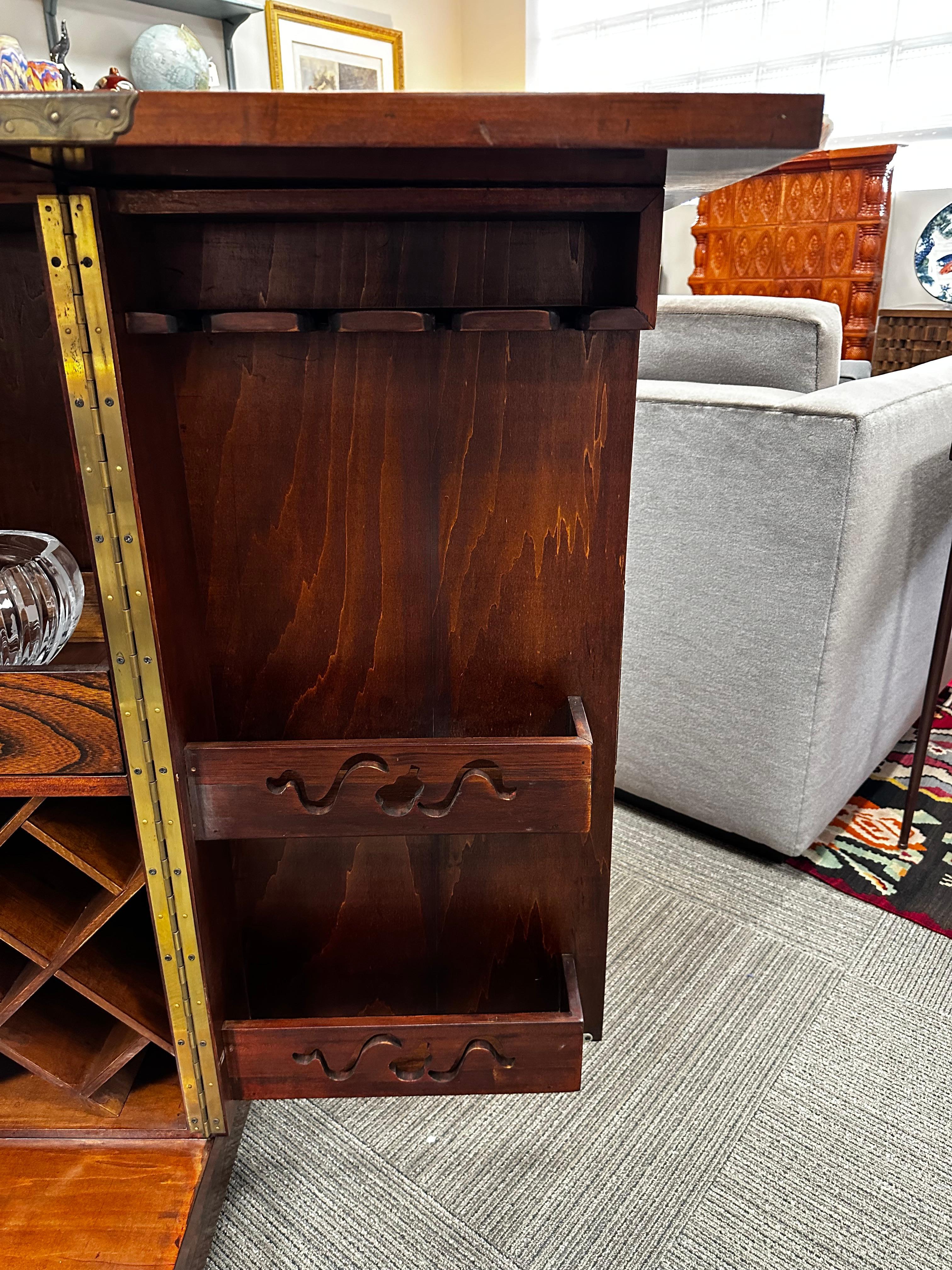 Bar double face asiatique rosewood en vente 7