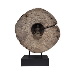 Scultura asiatica/ Intaglio "Buddha" in legno intagliato