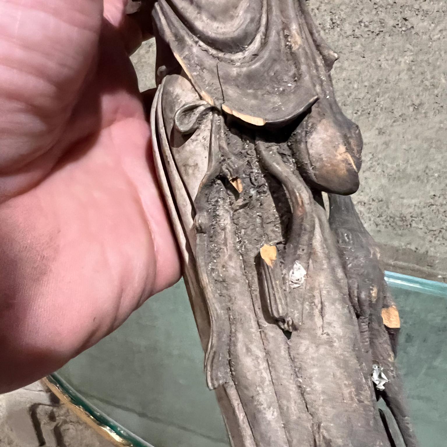 Scultura asiatica in legno intagliato a mano Stella della Longevità Shòu Xīng in vendita 9