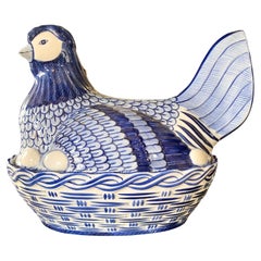 Asian Sitting Hen Covered Serving Dish Made In Thailand