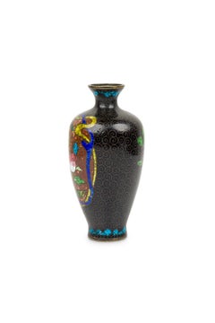 Asian Small Bronze and Enamel Painted Vase