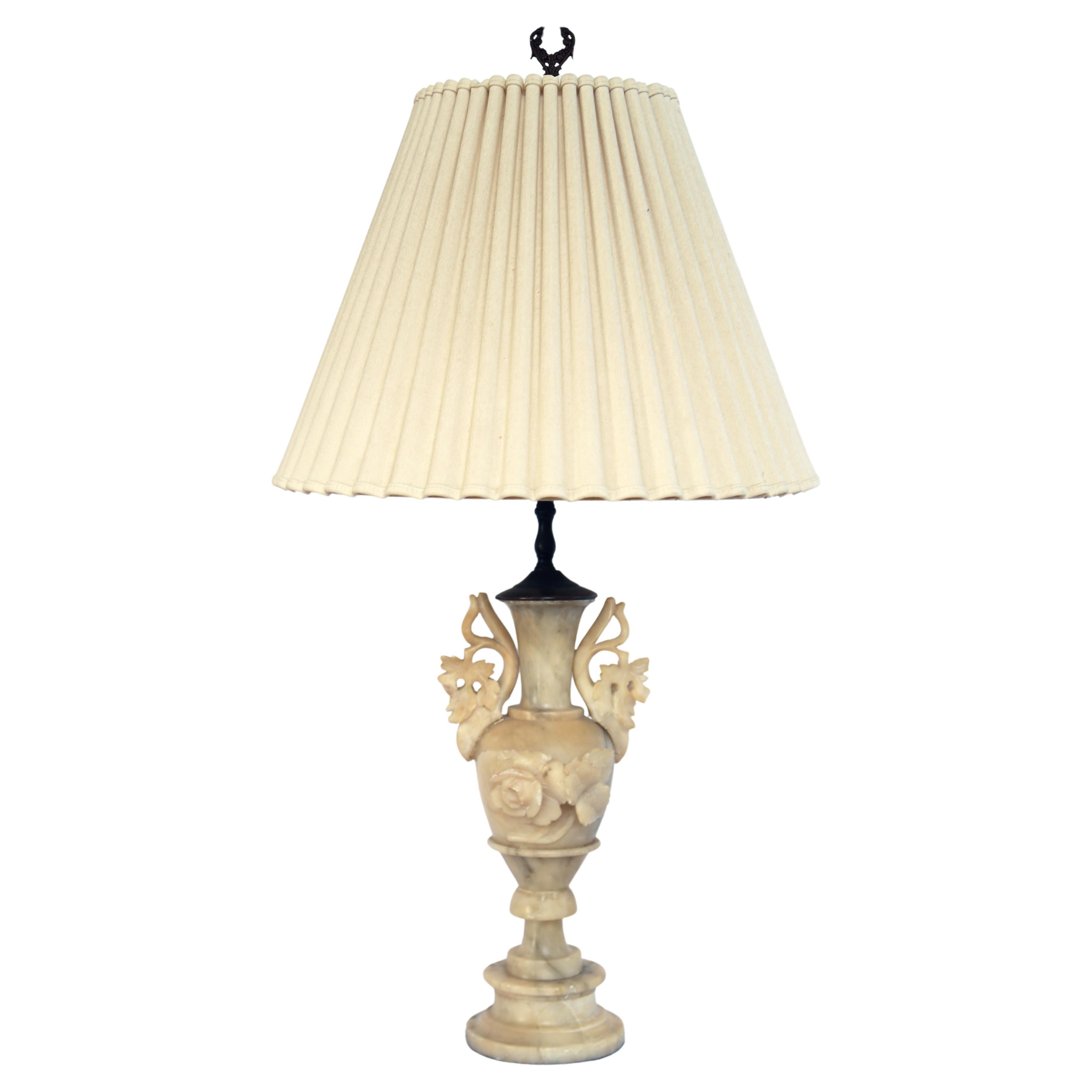 Asian Soapstone Handcarved Lamp