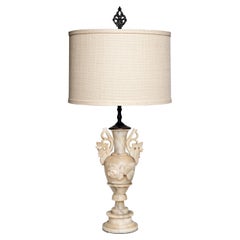 Asian Soapstone Handcarved Lamp