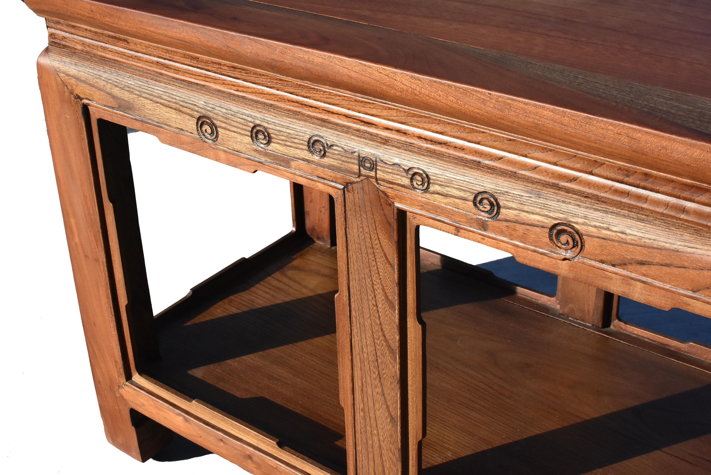 Asian Solid Wood Ming Style Table Bench For Sale 2