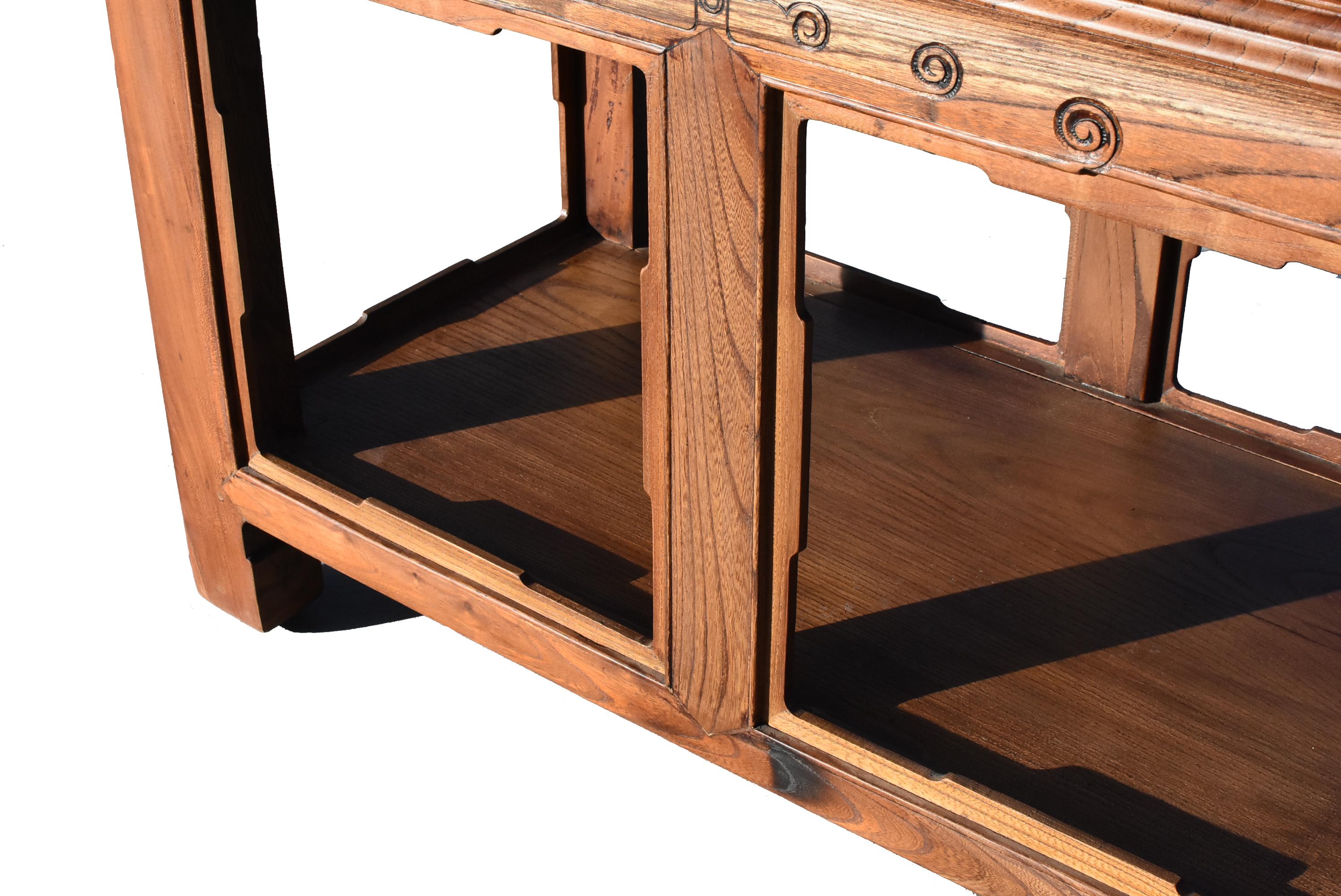 Asian Solid Wood Ming Style Table Bench For Sale 3