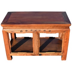Asian Solid Wood Ming Style Table, Bench