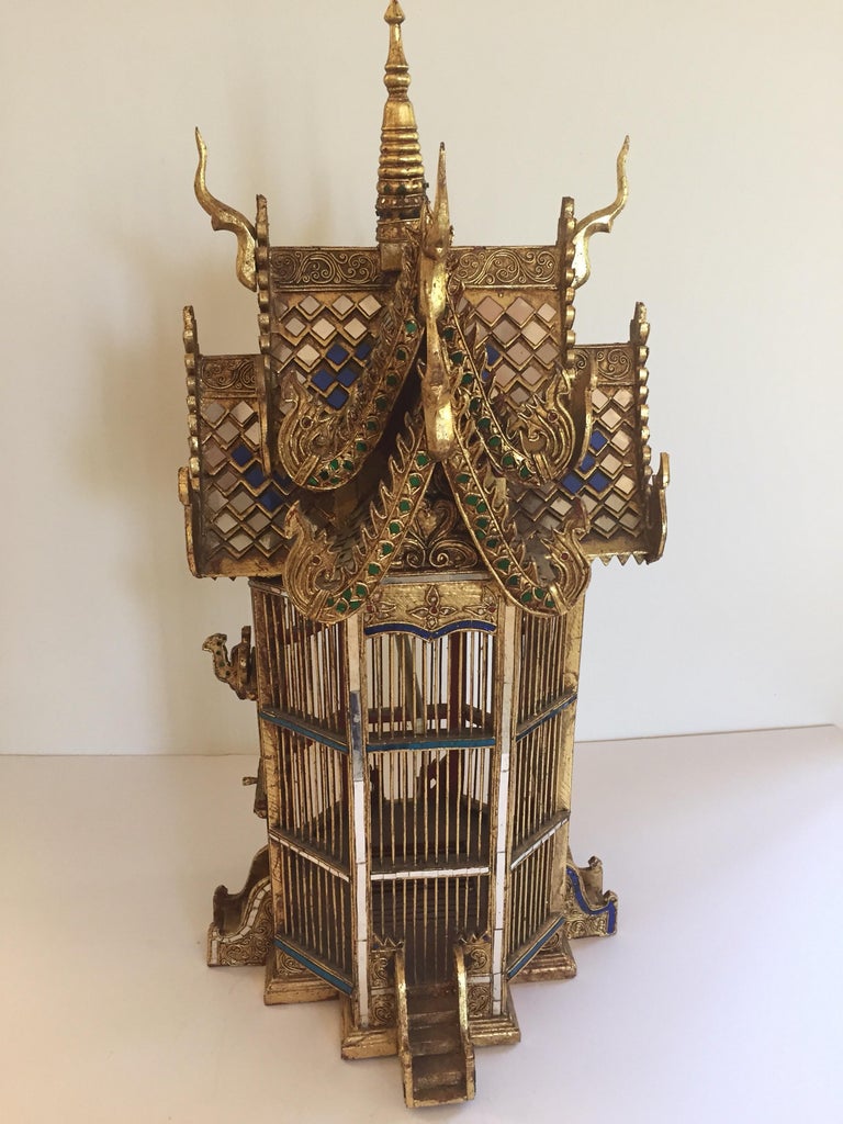 Asian Spirit House Thai Shrine Temple Bird Cage at 1stdibs