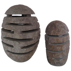 Vintage Asian Stone Lanterns