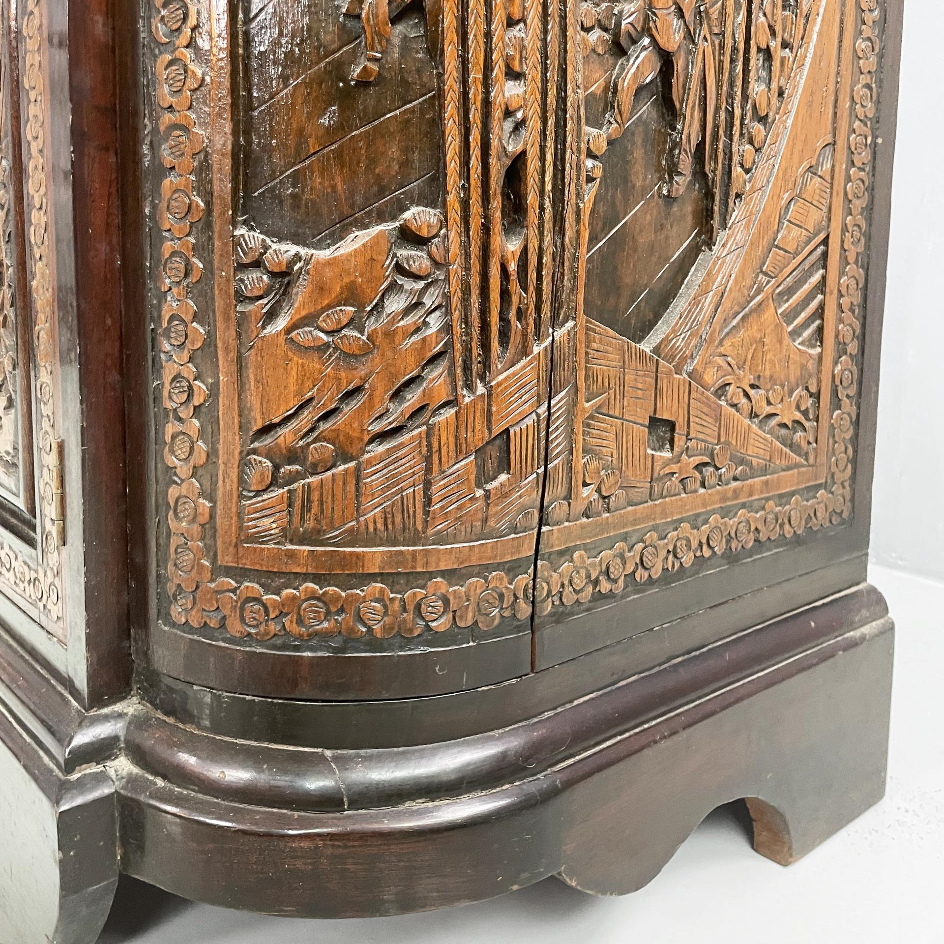 Mueble bar Art Decó de estilo asiático con incrustaciones de madera, años 30 en venta 13