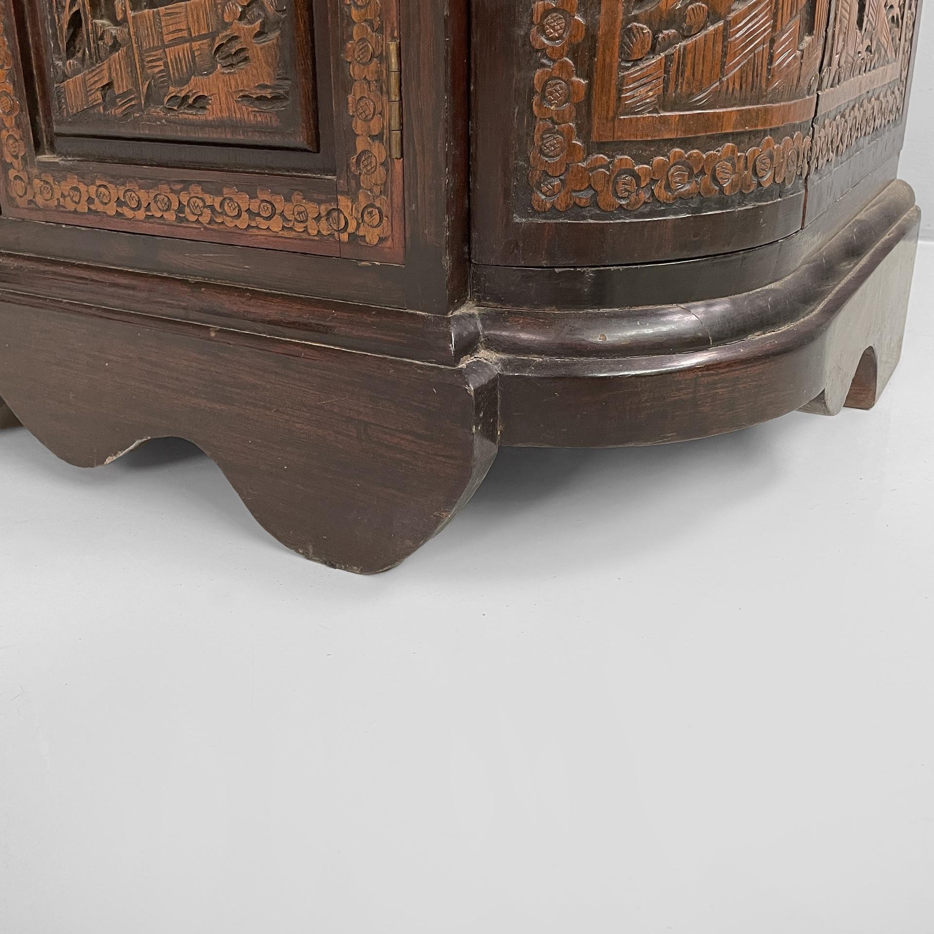 Mueble bar Art Decó de estilo asiático con incrustaciones de madera, años 30 en venta 14