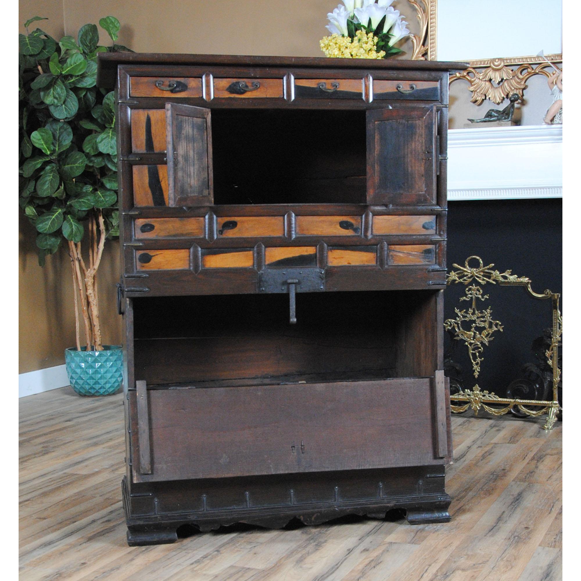 Oceanic Asian Style Cabinet For Sale
