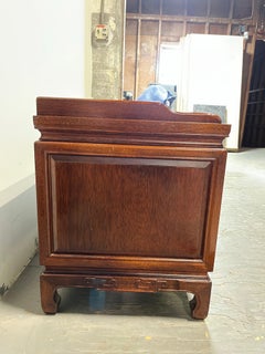 Asian Style Carved Cedar Lined Blanket Chest Coffee Table, 1970s