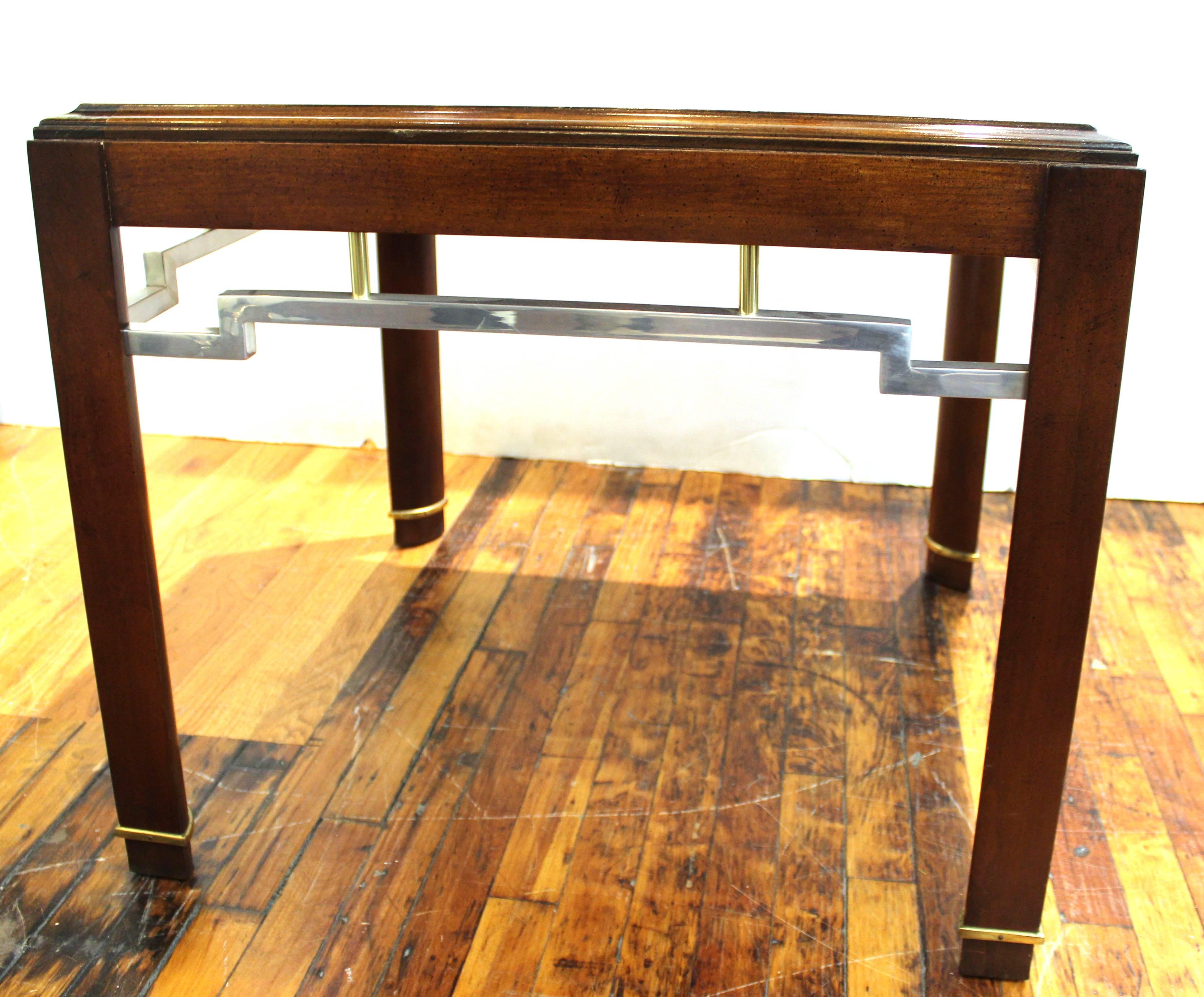 20th Century Asian Style Centre or Side Table in Wood and Metal For Sale