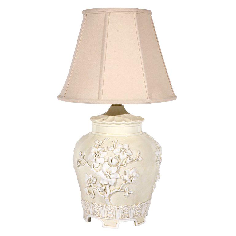 Asian Style Ceramic Lamp For Sale