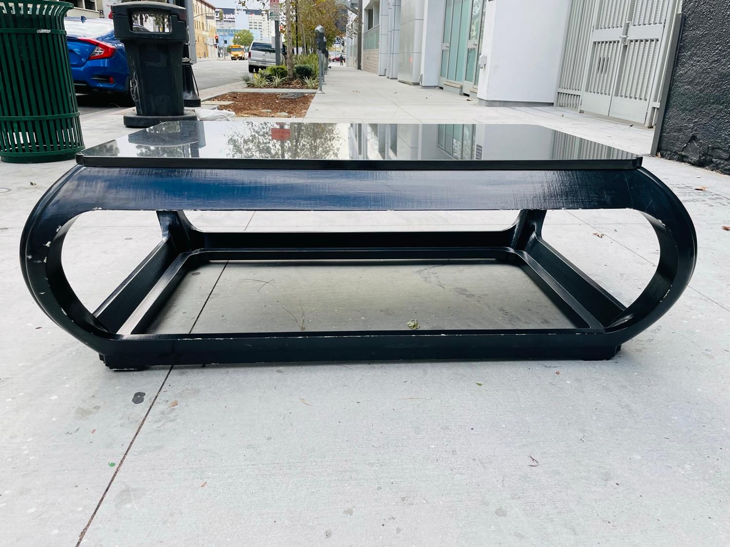 Late 20th Century Coffee Table With a Stone Top by Sally Sirkin Lewis for J Robert Scott For Sale