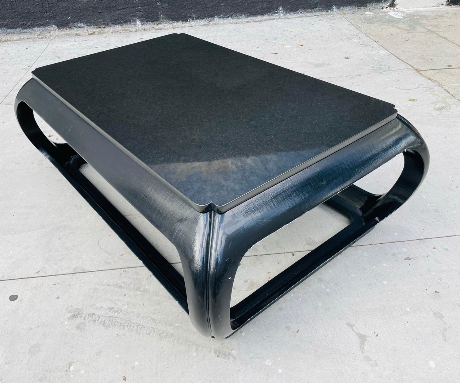 Coffee Table With a Stone Top by Sally Sirkin Lewis for J Robert Scott For Sale 3