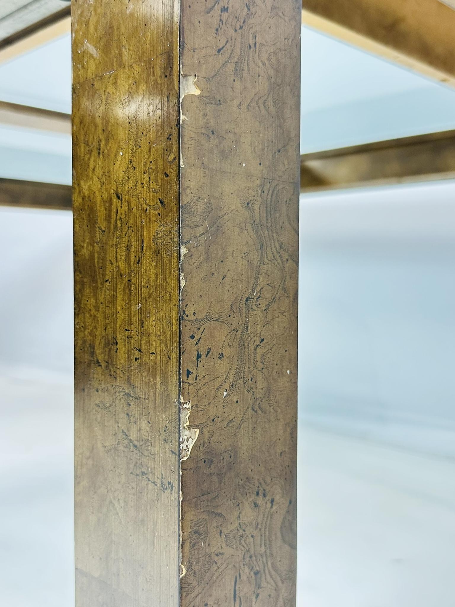 Mesa de comedor Asian Style de caoba maciza con patas Ming y chapado de madera de arce en venta 11