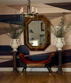 Miroir octogonal doré de style Asian Style