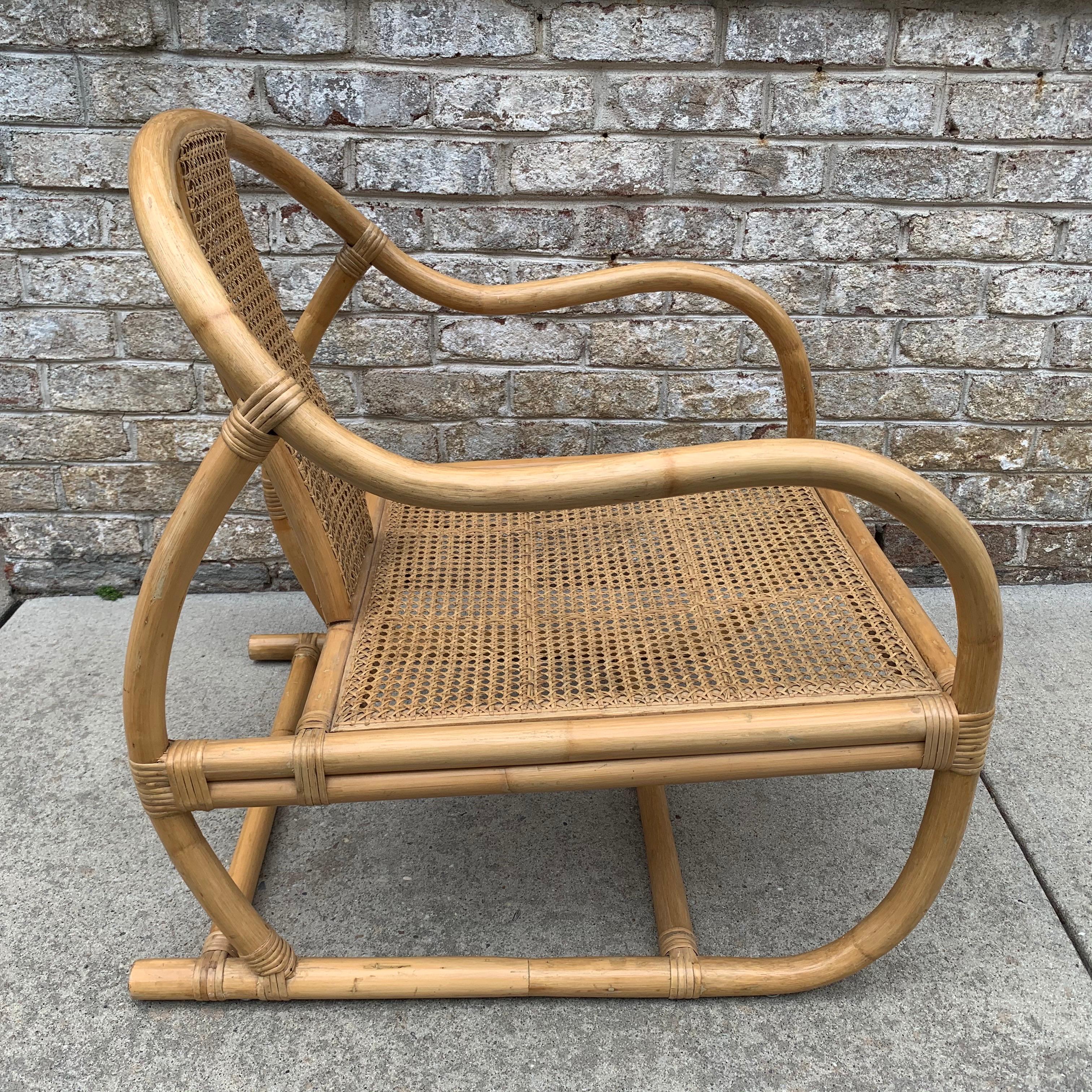 Asian Style Italian Bamboo Chair For Sale 2