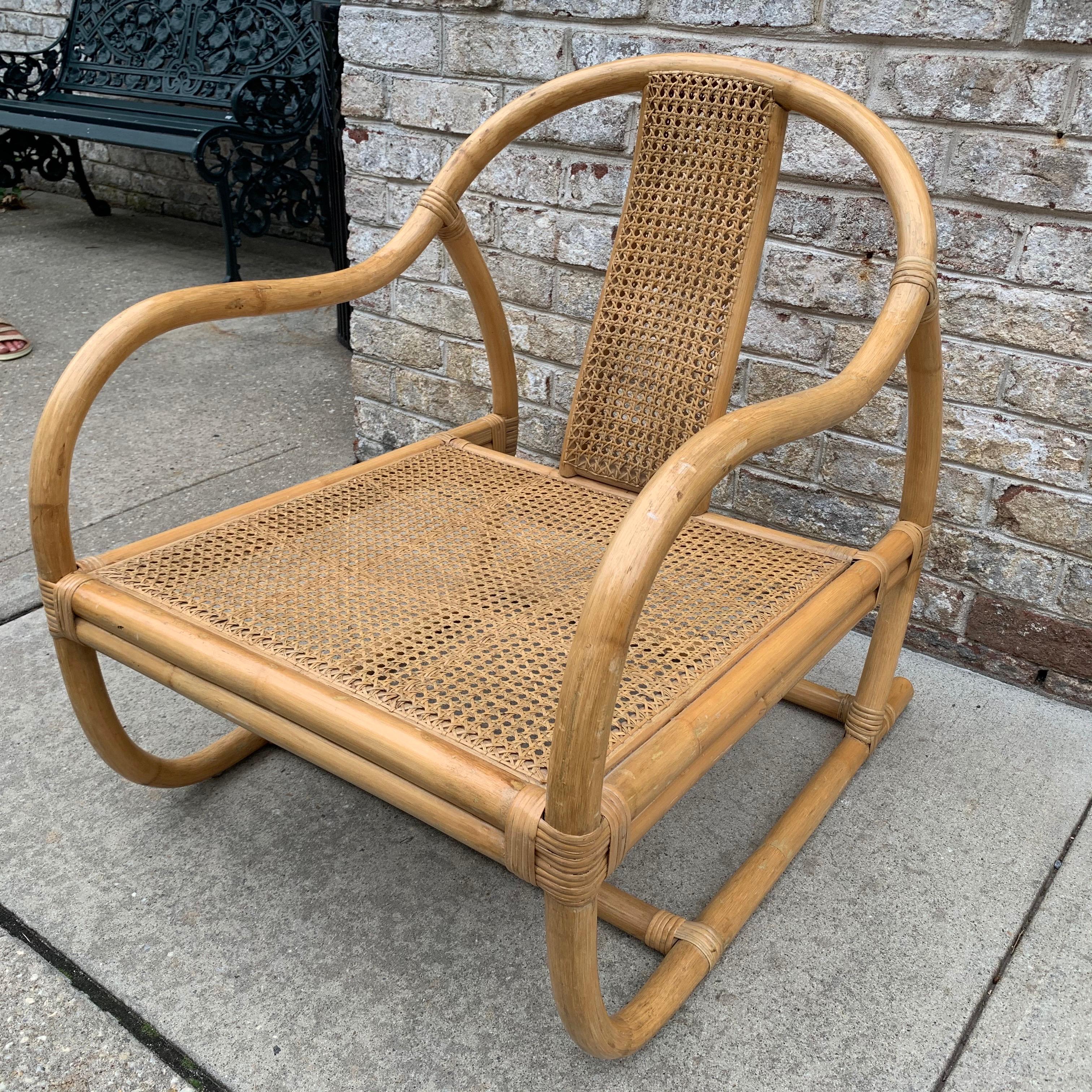 Asian Style Italian Bamboo Chair For Sale 1