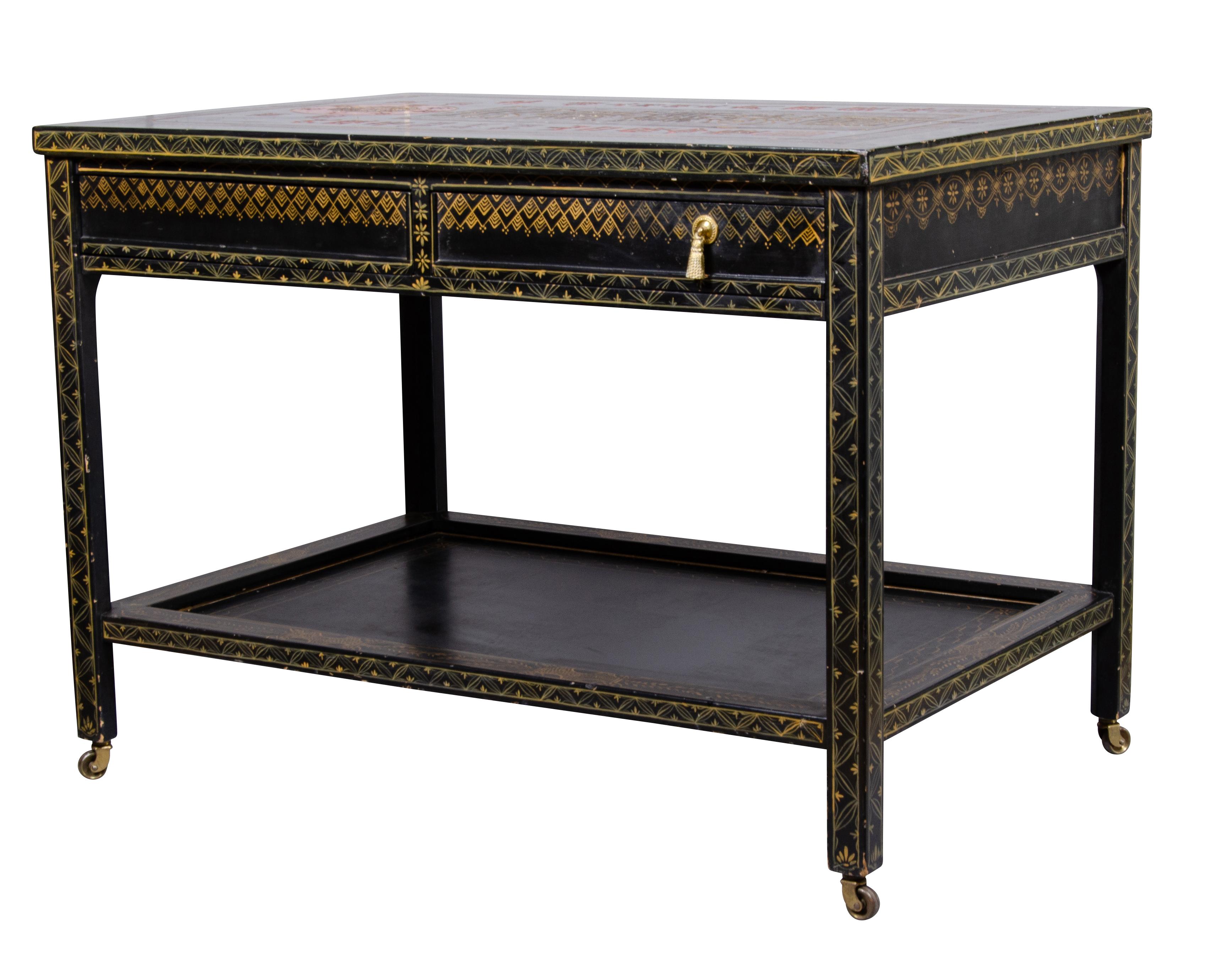 Asian Style Lacquered Table For Sale 8