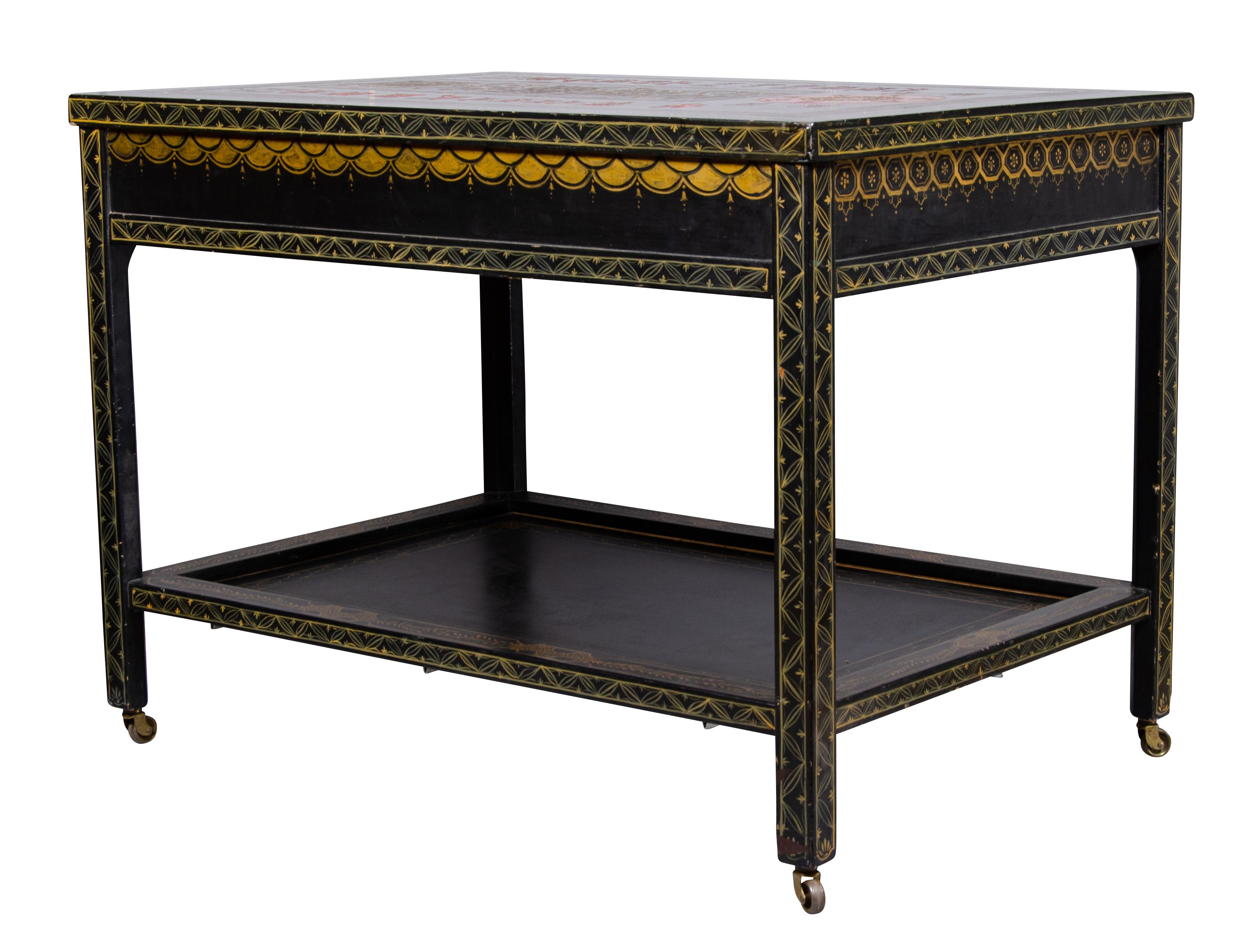 20th Century Asian Style Lacquered Table For Sale