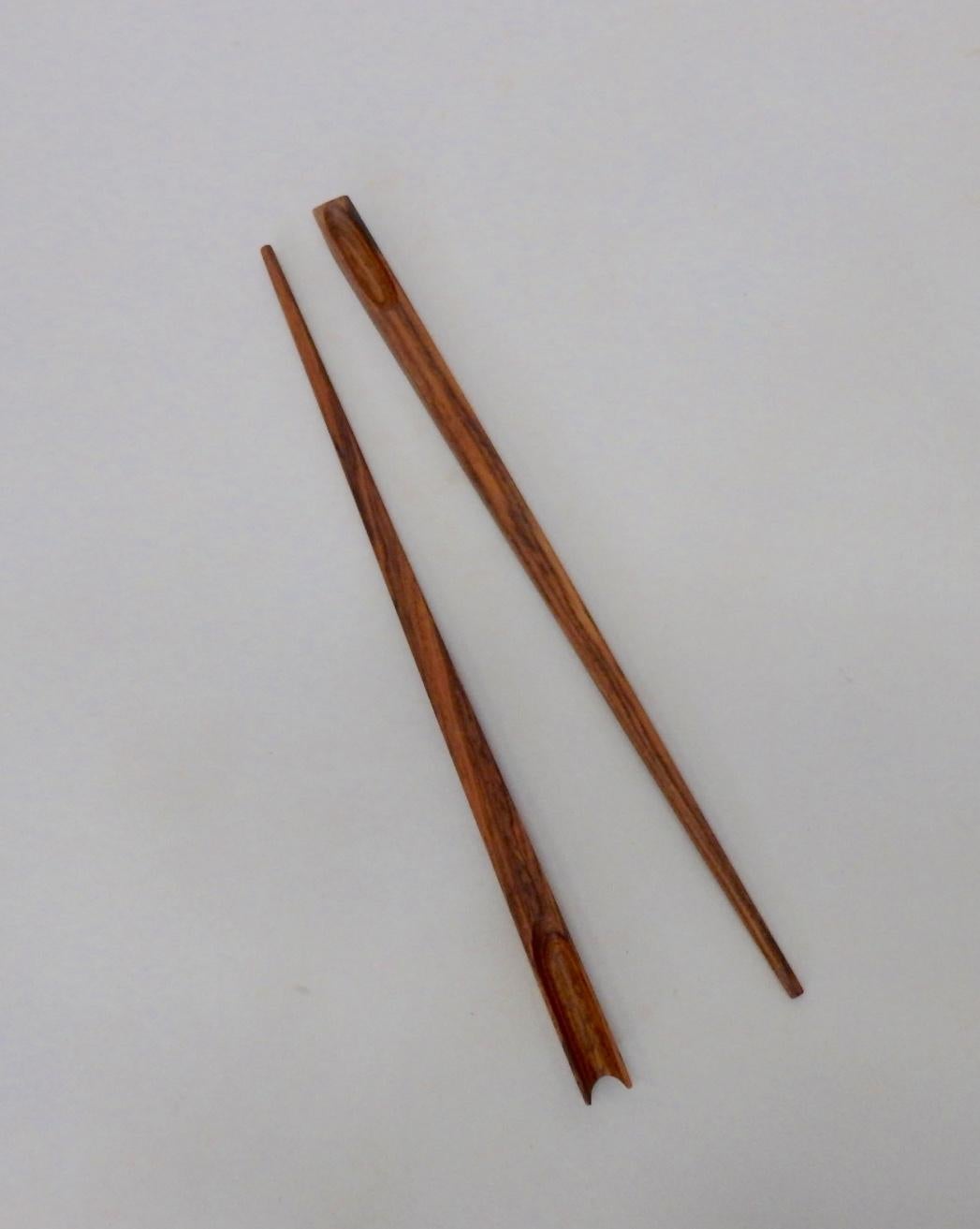 Danish Asian Style Minimalist Rosewood Salad Servers For Sale