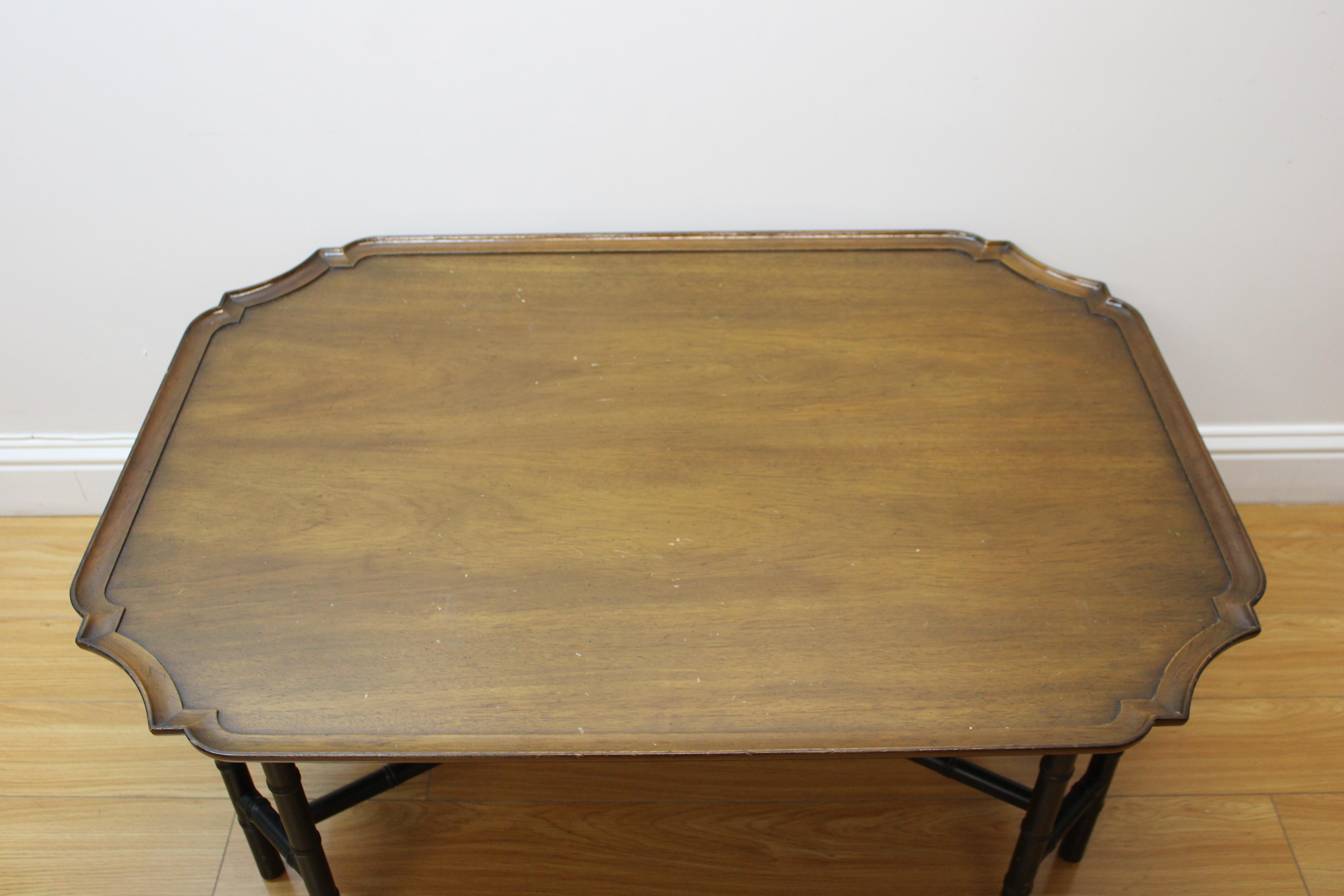 C. 20th century

Asian style octagonal tray table w/ faux bamboo base.