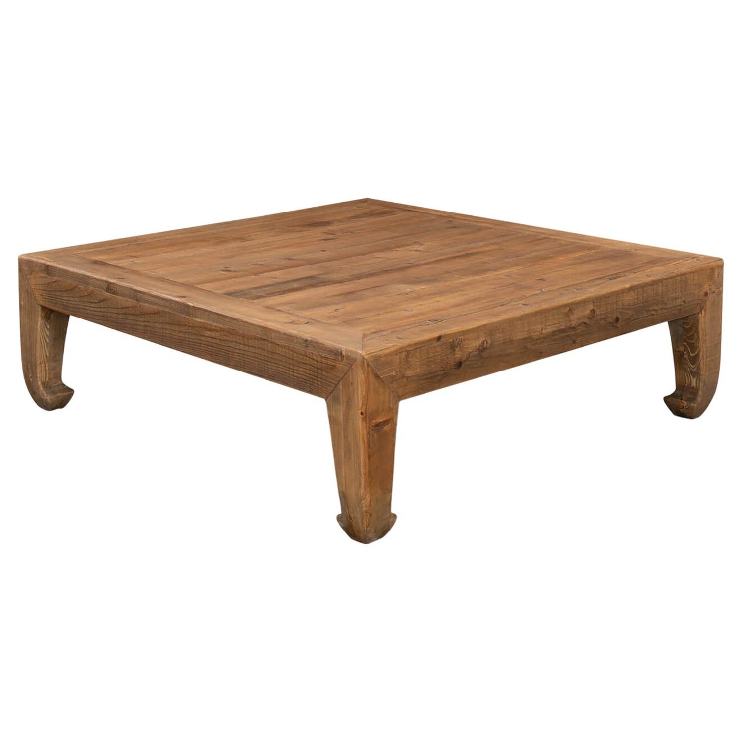 Asian Style Reclaimed Pine Coffee Table For Sale at 1stDibs