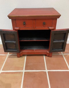 Asian style red small chest