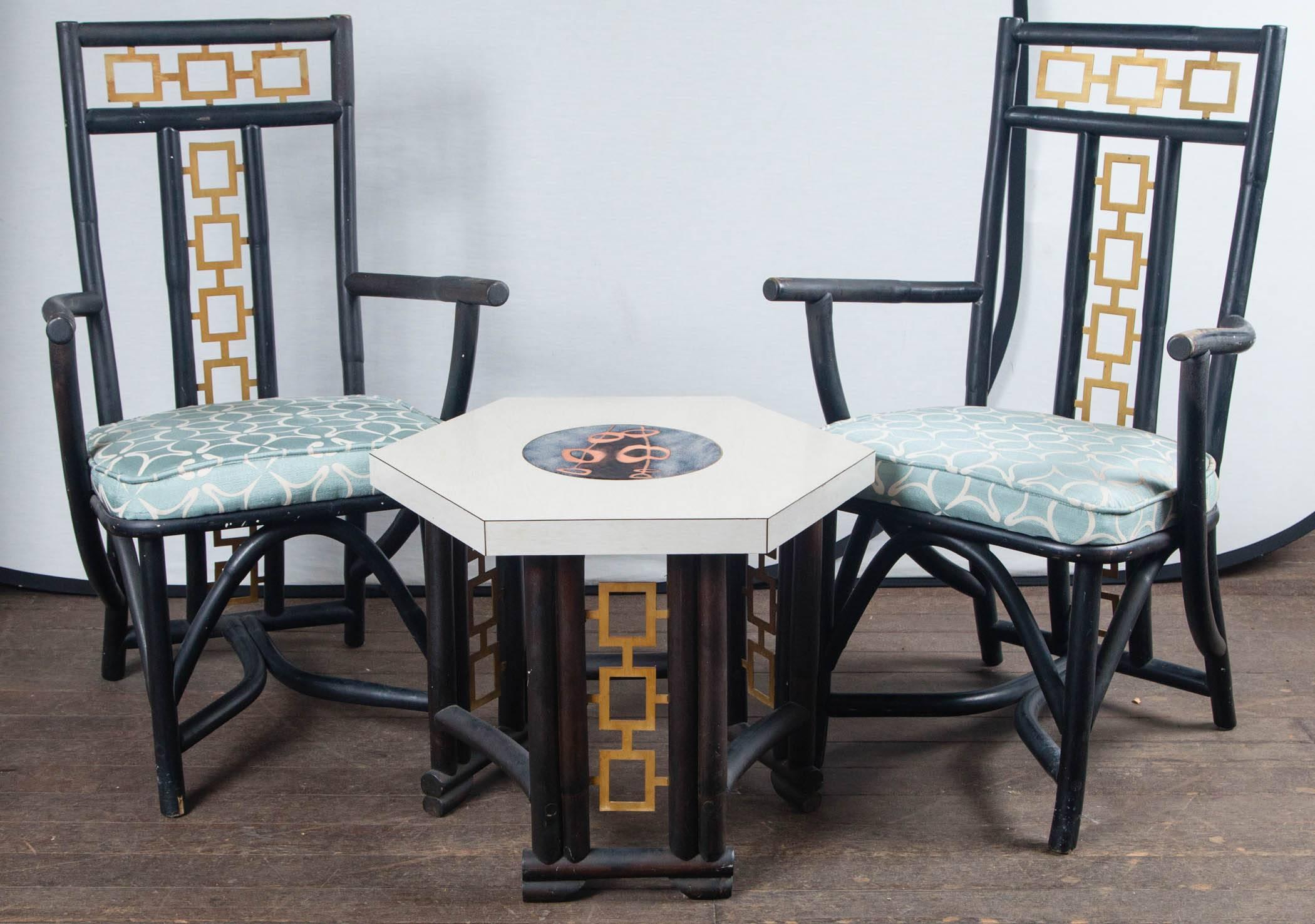 Asian Style Side Table, Attributed to James Mont For Sale 4