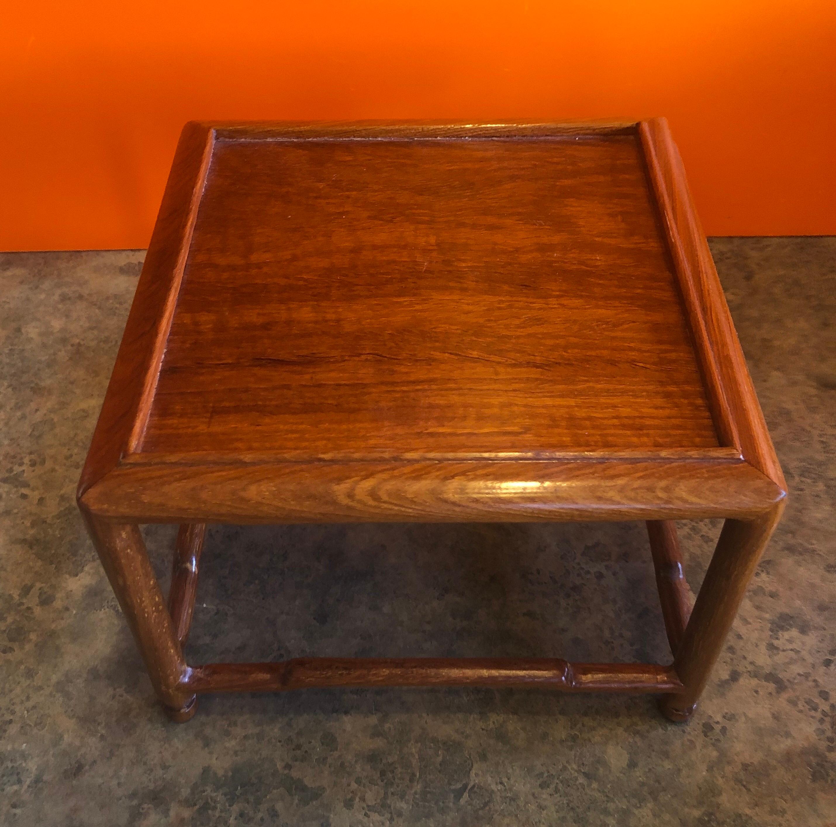 American Asian Style Small Wooden Pedestal / Plant Stand For Sale