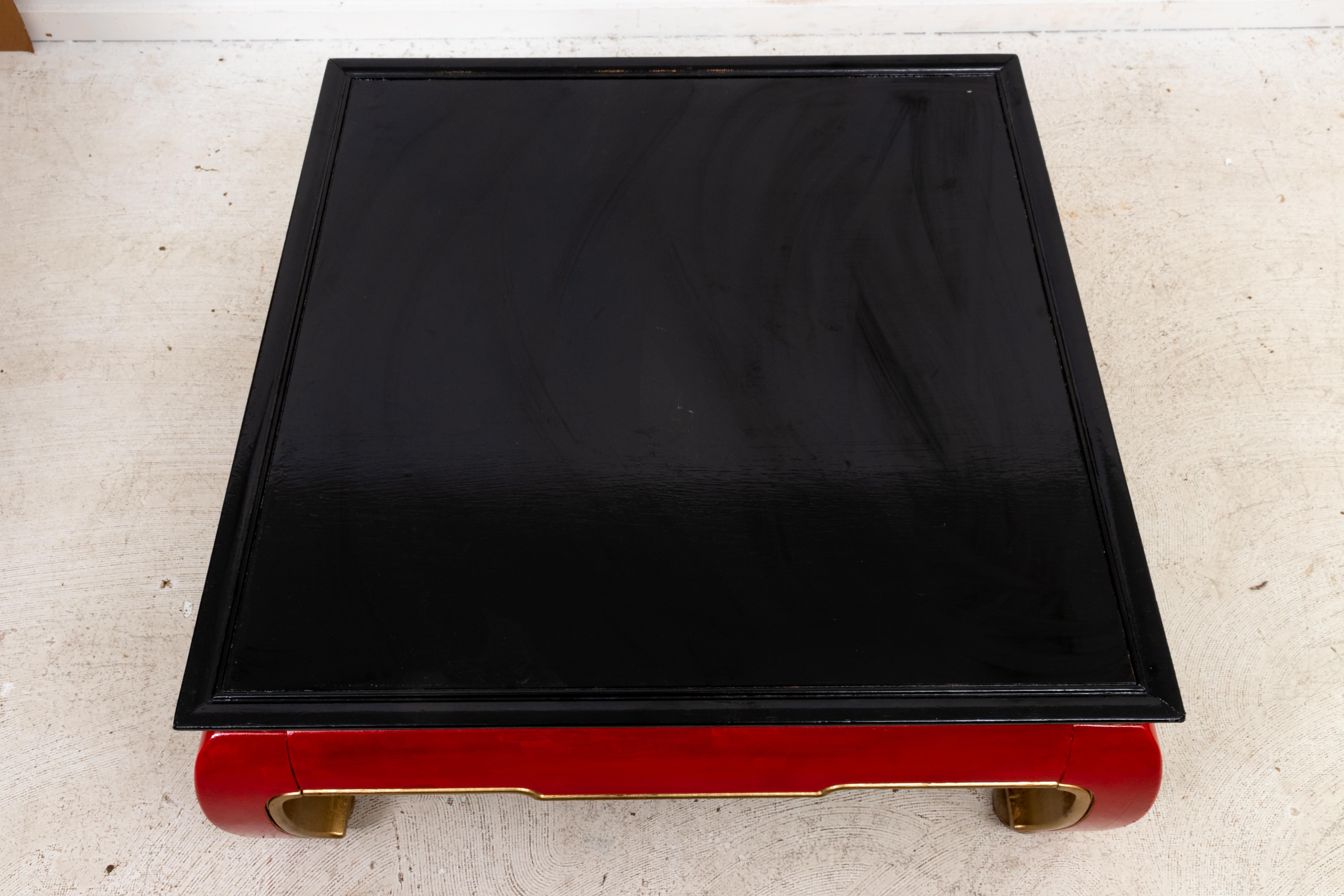Asian Style Square Coffee Table In Good Condition In New York, NY