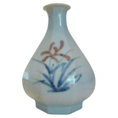 Vaso in gres Studio Pottery Asian Style - Dipinto a mano e firmato - 20th Century