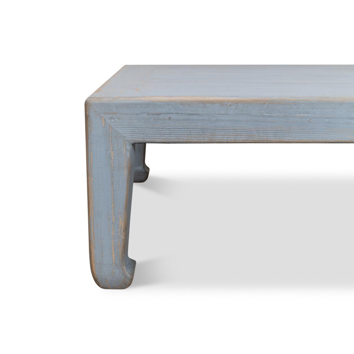 Table basse vintage bleue de style Asian Style en vente 1