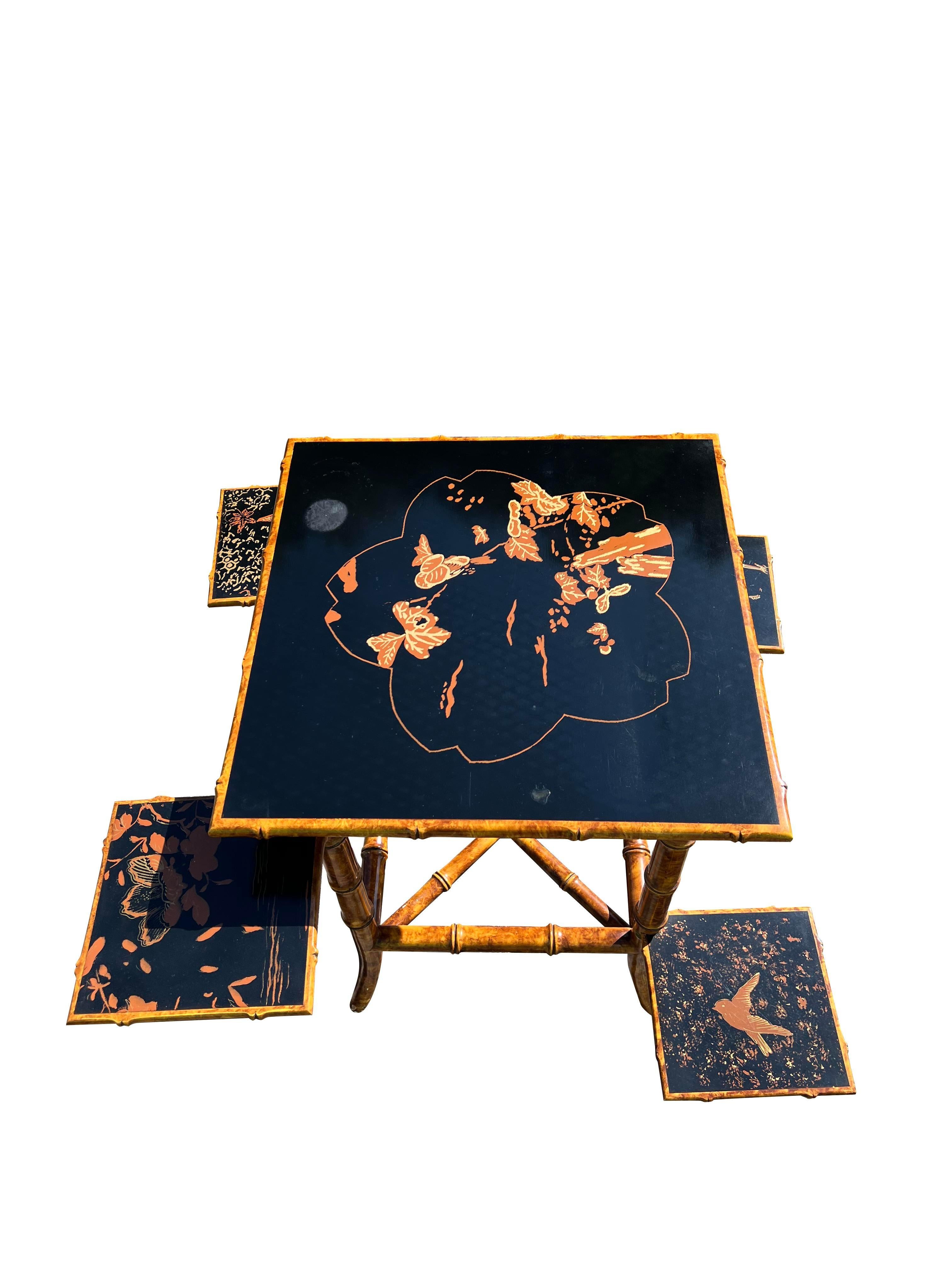 Mesa auxiliar o de centro ajustable de bambú sintético Asian Style Vintage bambú de imitación en venta