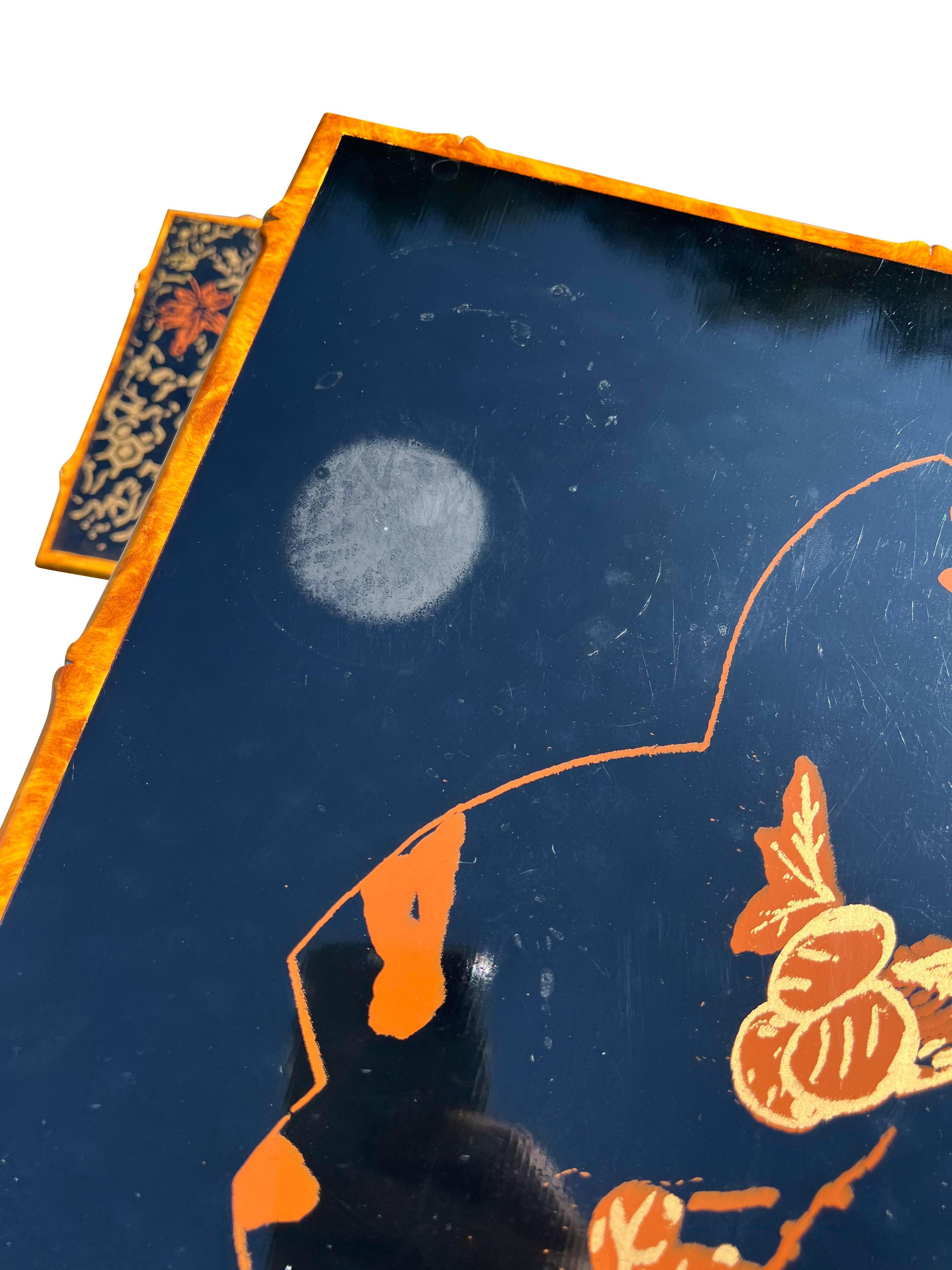 Mesa auxiliar o de centro ajustable de bambú sintético Asian Style Vintage en venta 1